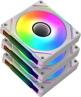 Image de Lot de 3 ventilateurs - Infinity G20A - 120 mm - Pour boîtiers PC - Blanc