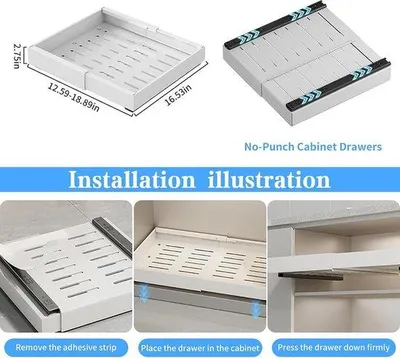 Produktbild von Ausziehbare Küchenkasten-Organizer 32-48cm breit