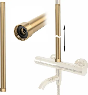 Produktbild von Rea Verlängerung Für Bade-Duschgarnitur 50Cm Brush Gold