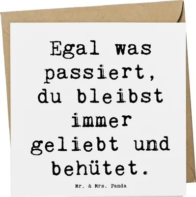 Produktbild von Mr. & Mrs. Panda Grußkarte Spruch Trennung von den Eltern - Weiß - Geschenk, neues Kapitel, Vertrauem, Zuversicht, Glückwunschkarte, anlasskarte, Trost, Seele trösten