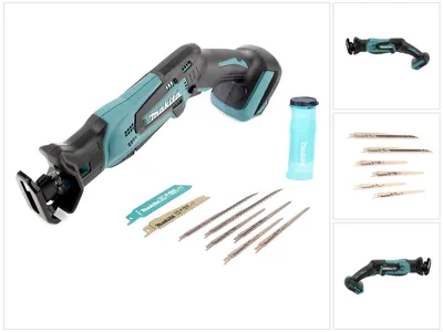 Immagine prodotto di Makita DJR 183 Z sega alternativa a batteria 18 V + assortimento di lame 6 pezzi - senza batteria, senza caricabatterie
