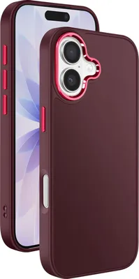 Produktbild von Avizar, Hülle für iPhone 17, mattes Finish mit metallischer Kameraumrandung, Bordeaux