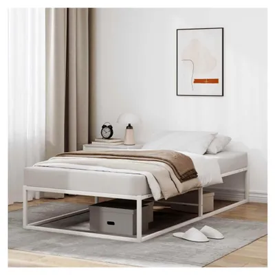 Produktbild von Bettgestell in Weiß 90x200 cm ohne Matratze aus Metall