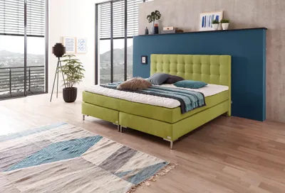 Produktbild von Boxspringbett WELCON ROCKSTAR® 140x200 cm Härtegrad H4 gelb