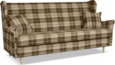 Produktbild von Family Meble Couch Felda Schlafsofa Schlafcouch mit Bettkasten Freistehendes Lounge Sofa Bequem zum Entspannen Wohnzimmer Wartezimmer Braun-Beige