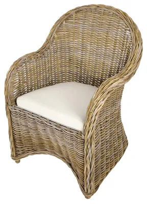 Produktbild von Kobolo Rattansessel Boston New aus Rattan - kubu grey - mit Sitzkissen