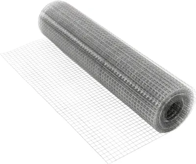 Zdjęcie produktu dla ECD Germany Siatka druciana wolierowa srebrna siatka 12x12mm, 1x25m, grubość 0,7mm, stal ocynkowana, 4-narożne ogrodzenie z drutu spawanego ogrodzenie z siatki drucianej