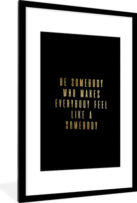 Produktbild von MuchoWow® Gerahmtes Poster Zitat - Sprichwörter - Gold - Schwarz 60x90 cm - Poster mit Schwarzem Bilderrahmen Wandposter Rahmen Foto Bilder - Dekoration - Wandposter Wohnzimmer - Hochwertig