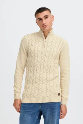 Produktbild von !SOLID SDRICHART Herren Strickpullover Troyer Grobstrick Pullover Baumwollmischung regular fit