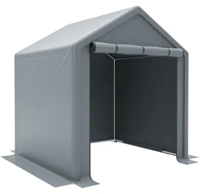 Produktbild von Zimilo Geräteschuppen 190x170x200cm, Fahrradgarage Wetterfest, Garagenzelt mit Stahlrahmen, UV Schutz, Wasserdicht, Dunkelgrau