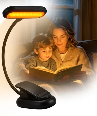 Produktbild von Klarlight 1800K Amber Leselampe Buch Klemme, Blaufrei & Augenschonend