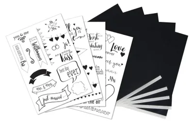 Transferpapier A4 5er-Pack mit Liebesschablonen