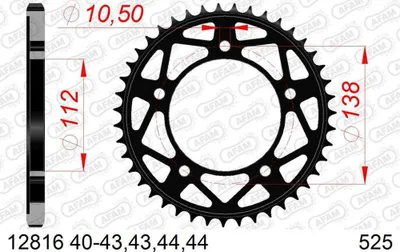 Produktbild von AFAM Kettenrad Stahl Standard - 525