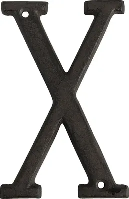 Productafbeelding van Clayre & Eef IJzeren letter X, 13 cm, bruin