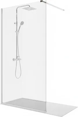 Image de Paroi de douche italienne Clear - 100 x 195 cm - Chrome - LINEA