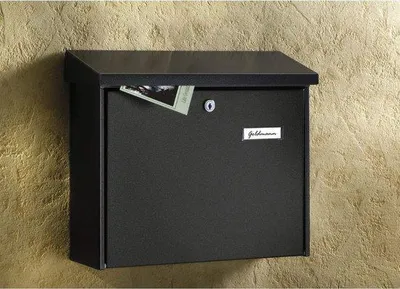 Produktbild von Famanu Briefkasten mit Öffnungsstopp - A4-Format, verzinkter Stahl, silber