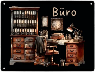 Produktbild von Büro Metallschild XL in 21x28 cm