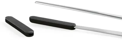 Grillpinzette 30 cm mit Silikonspitzen, Edelstahl
