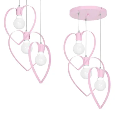 Image de Plafonnier Amore Pink 3Xe27 Suspension - Mlp9954 Lampe de plafond chambre d'enfant Lampe d'enfant