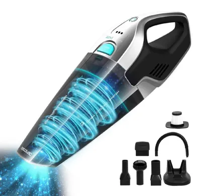 Productafbeelding van Cecotec Conga Immortal ExtremeSuction 11.1V: Handstofzuiger, geschikt voor droog en nat gebruik, met allergiefilter, cycloon-/filtertechnologie, geschikt voor gladde vloeren, tapijten, harde vloeren en trappen, 65 dB, zonder zak
