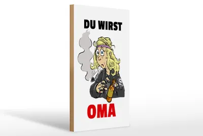 Produktbild von Holzschild Spruch 20x30cm Du wirst OMA