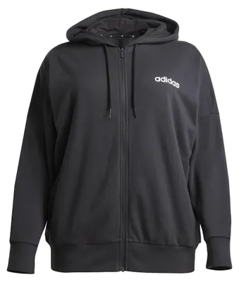 Produktbild von adidas Damen Essentials Linear Full Zip French Terry Hoodie Sweatshirt, Black/Wh