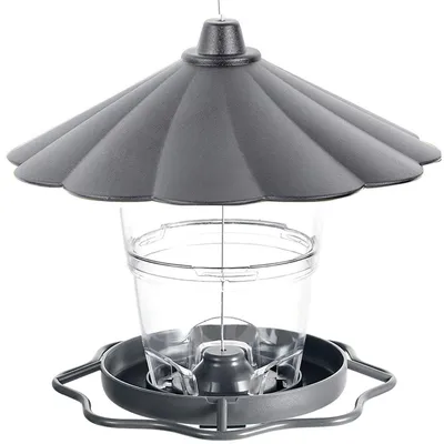 Produktbild von Vogelfutterhaus Aufhängen, Vogelhaus mit Ständer Wetterfest, Vögel futterspender Aufhängen, Hohe Kapazität Bird Feeder, Für Alle Gartenvögel Geeignet