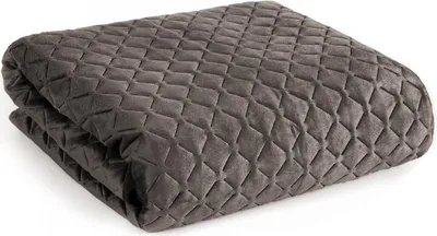 Produktbild von Weiche Velvet Decke Tagesdecke Bettüberwurf DIMON dunkelbeige 170x210 cm cm dunkelbeige