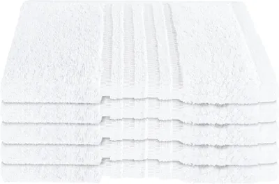 Produktbild von Schiesser Frottier Gästetuch Milano im 5er Set | 100% Baumwolle aus nachhaltiger Produktion | weich, saugstark, farbecht | 30x50cm | Weiß
