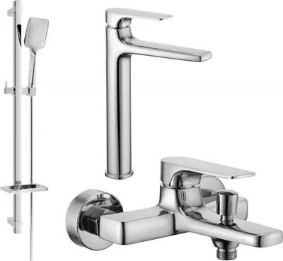 Produktbild von Mexen Lynx DQ62 Badewannenset, Chrom - 745913DQ62-00