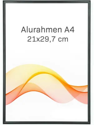 Produktbild von RAWWEST.BIS Alu Bilderrahmen 21x29,7 cm DIN - mit Plexi Rahmen für Bilder und Poster, Schwarz
