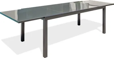 Produktbild von Ausziehbarer Gartentisch 12 P, Aluminium/Glassplatte