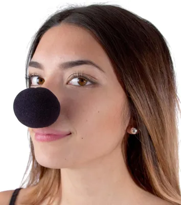 Produktbild von Schaumstoff-Clownsnase schwarz - Einheitsgröße
