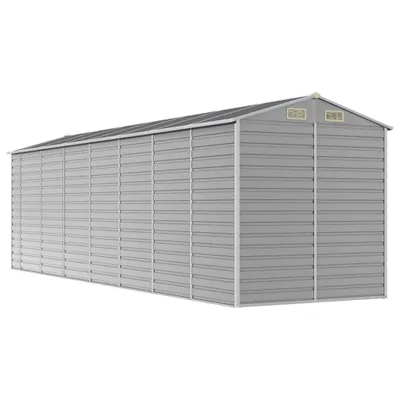 Immagine prodotto di vidaXL Casetta da giardino Grigio chiaro 191x640x198 cm Acciaio zincato