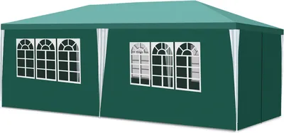 Immagine prodotto di TolleTour padiglione da terrazza - tenda da mercato e protezione solare per il giardino, perfetta tenda da festa verde 3x6m