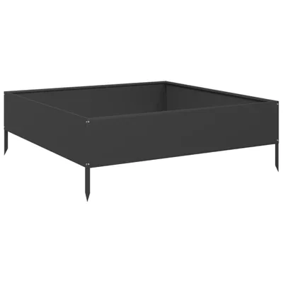Zdjęcie produktu dla vidaXL Podwyższone łóżko czarne 100x100x33,5 cm stalowe