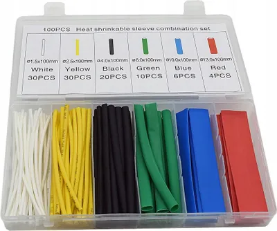 Produktbild von Set Isolierschläuche Und Schrumpfschläuche 100 Stk. Verschiedene Farben