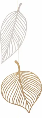 Produktbild von Räder Design Dekokette mit goldenen Blättern, aus Papier und Metall, 106 cm lang