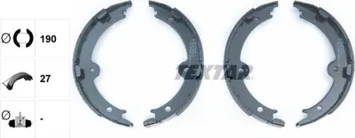 Produktbild von TEXTAR 91074000 Handbremsbeläge für LEXUS IS II (GSE2, ALE2, USE2) Handbremse 190mm