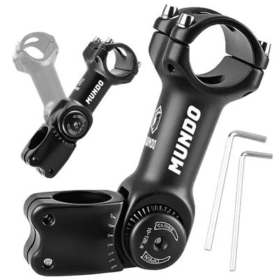 Produktbild von MUNDO® Fahrradlenker Vorbau -Lenkererhöhung Fahrrad 25.4mm Fahrradlenker erhöhung Aluminium 60°Einstellbar, lenkervorbau verstellbar