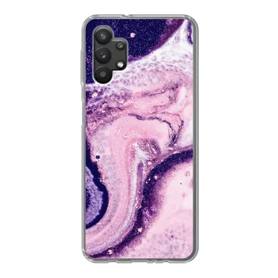 Produktbild von MuchoWow® Handyhülle Schutzhülle Hülle für Samsung Galaxy A32 5G Marmor - Glitzer - Chic Silikon Softcase Handy Hülle - Softcase