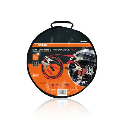 Produktbild von OSRAM STARTER CABLE 150A Starthilfekabel Benzinmotoren, 6/12V 2.5m