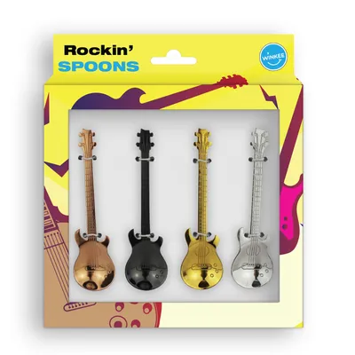 Produktbild von Gitarre Kaffeelöffel im 4er Set