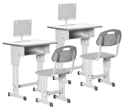 Produktbild von Kinderbüro - Kindertisch - Kindermöbel - Schreibtisch - Schreibtisch mit Stuhl - Höhenverstellbar