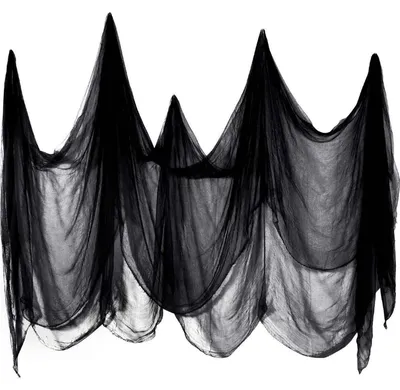 Gruseliger Halloween-Netzstoff, 10 m x 2 m, Schwarz