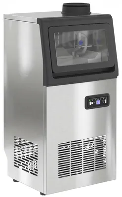 Produktbild von Gewerbliche Eismaschine, 45 kg/24 Std., Edelstahl, Unterbau oder freistehend, Silber