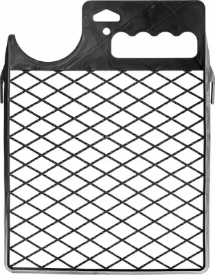 Image de Grille d'essorage pour seau à peinture - Grille pour rouleau à peinture - 230 × 305 mm - Pour rouleau de 20 cm - Avec crochet pour seau - Noir