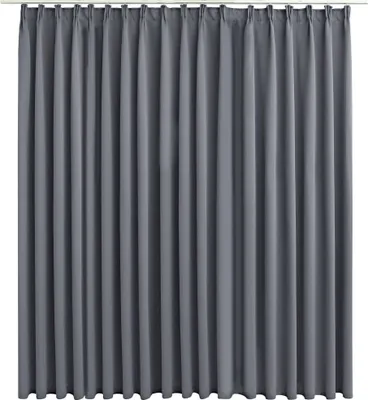 Produktbild von vidaXL Verdunkelungsvorhang mit Haken Grau 290 x 245 cm