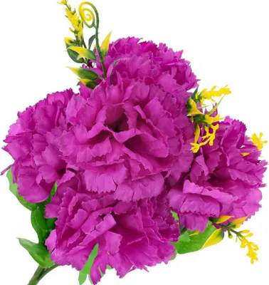 Produktbild von Dekolo Kunstblumen Blumensträuße Kunstpflanzen Chrysanthemen für den Friedhof Violett 35cm
