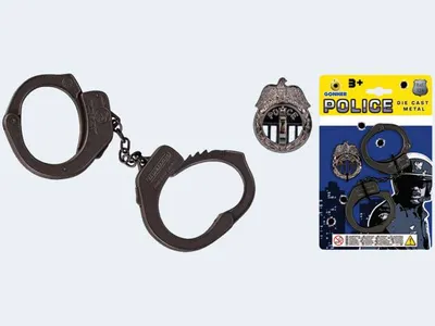 Produktbild von 2 Handschellen Metall Blk Police Collection